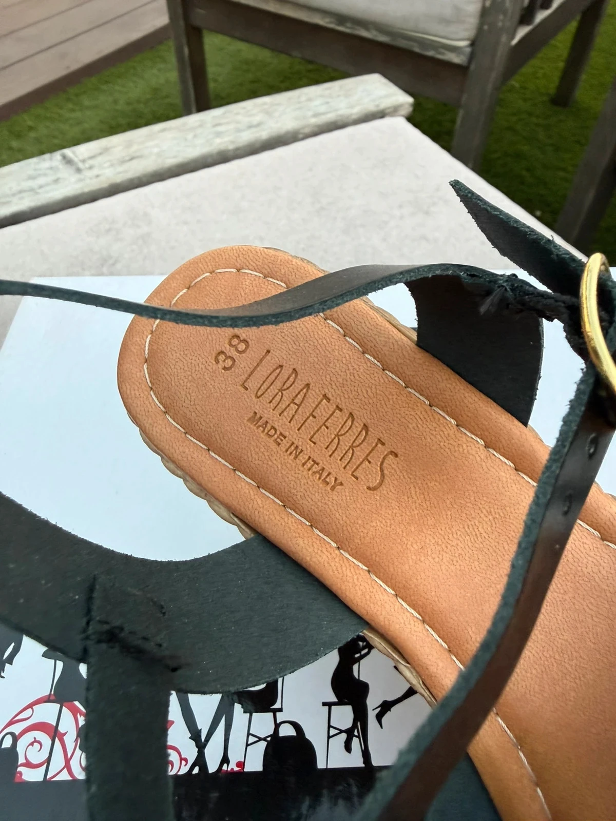 Sandalias de cuña negras con plataforma 🖤 – photo 3